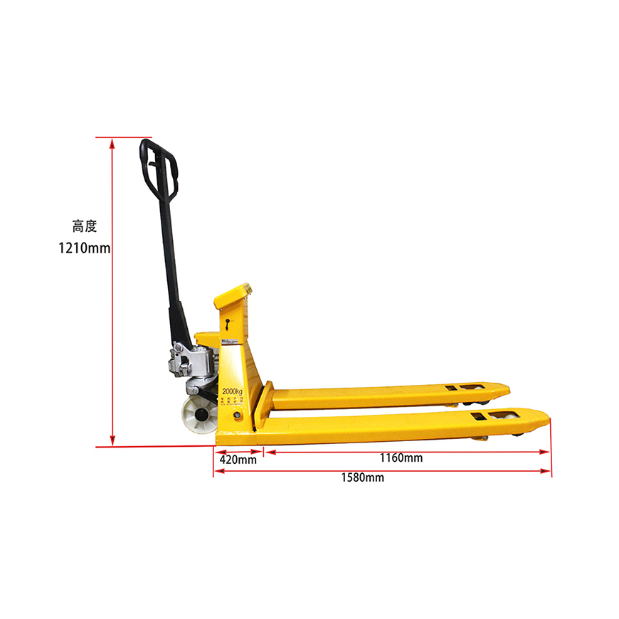 手动液压叉车秤、地牛磅